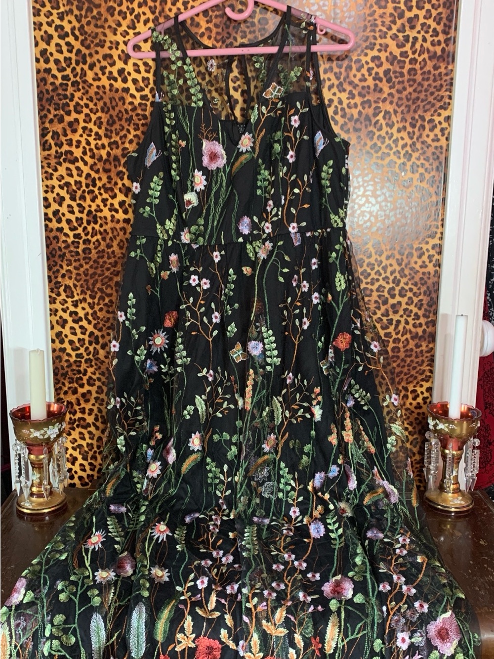 torrid Black Embroidered Floral Maxi Dress